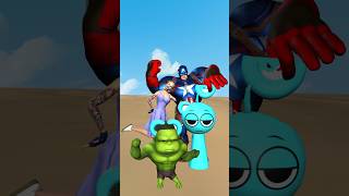 Shattering the Sprunki Statue Super Captain America hulkman hulk funny gta [upl. by Iglesias]