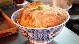 Giant Pork Cutlet Bowl Japanese Katsudon amp Soba Noodle Restaurant  Kadohei [upl. by Sixel]