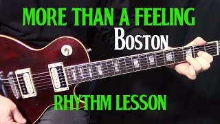 how to play quotMore Than a Feelingquot by Boston  electric guitar rhythm lesson [upl. by Ursola]