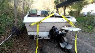 Easy way to Remove 19 Boat from Trailer on Land [upl. by Suivatnod]