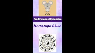 PREDICCIONES HOROSCOPO CHINO RATA  NOVIEMBRE [upl. by Lebasile127]