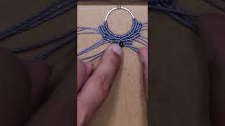 Makramee Ideen Ohrringe mit Metallring macrame makrame diy [upl. by Helve785]