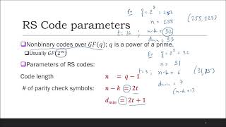 22 Reed Solomon Codes [upl. by Kissie]