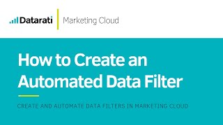 How to Create and Automate Data Extension Filters in Salesforce Marketing Cloud [upl. by Epolenep96]