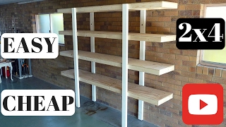 Build Garage Shelves Using Cheap Lumber [upl. by Boff]