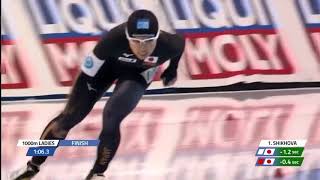 Nao Kodaira 1000m  11209 World Record  WC4 Salt Lake City 20172018 [upl. by Anitirhc]