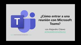 Como entrar a una reunión de Microsoft Teams [upl. by Yerffoej]