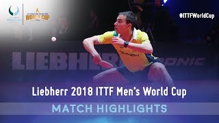 Hugo Calderano vs Emmanuel Lebesson I 2018 ITTF Mens World Cup Highlights Group [upl. by Yelraf]