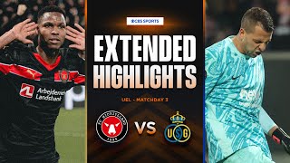 Midtjylland vs Union SaintGilloise Extended Highlights  UEL League Phase MD 3  CBS Sports [upl. by Leahcimnaes]