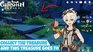 And This Treasure Goes To Genshin Impact Collect the treasure Quest Guide [upl. by Ttelracs]