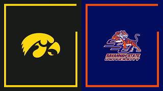 Highlights Savannah State at Iowa  Big Ten Basketball [upl. by Anibas]