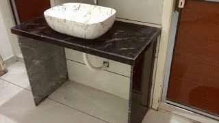 Countertop Washbasin Cabinets full Detail  How to Table Top washbasin installation [upl. by Enrak990]