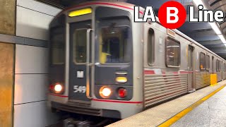 ⁴ᴷ⁶⁰ Exploring Los Angeles B Line [upl. by Doralynn]