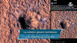 Meteorito impacta en Marte y NASA capta sonido [upl. by Artimid]