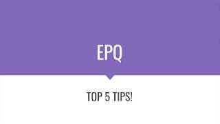 EPQ  TOP 5 TIPS AQA [upl. by Lashonde]