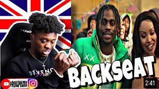 Russ Millions  Backseat Official Video 🇬🇧🔥 REACTION [upl. by Nnylarac264]