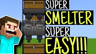 quotAutomatic Super Smelter for Survival  Minecraft Bedrock amp Javaquot [upl. by Giusto]