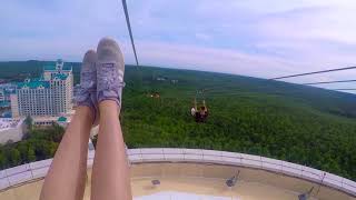 HighFlyer Zipline at Foxwoods Resort Casino [upl. by Ssew]