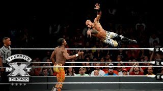 Ricochet makes a stunning leap over the top rope to topple Velveteen Dream NXT TakeOver Chicago II [upl. by Justen]