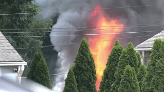 Firefighters intentionally burn Shelton home full of fireworks [upl. by Kaltman]