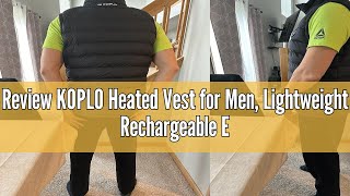 Review KOPLO Heated Vest for Men Lightweight Rechargeable Electric Heating Vest with 14400mAh Batte [upl. by Allyce]