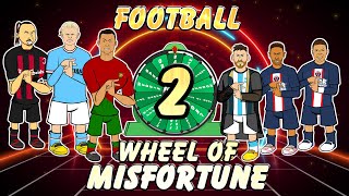 😰FOOTBALL WHEEL OF MISFORTUNE 2😰 Feat Messi Ronaldo Mbappe Haaland  more Frontmen Season 58 [upl. by Aicac]