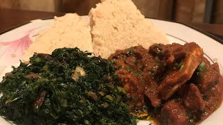 HOW TO MAKE BEEF STEW WITH UGALI amp GREENS  KENYAN STYLE RECIPE  QUICK amp EASY [upl. by Donoho]