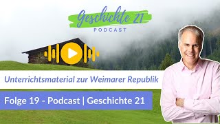 Unterrichtsmaterial zur Weimarer Republik [upl. by Nevetse]