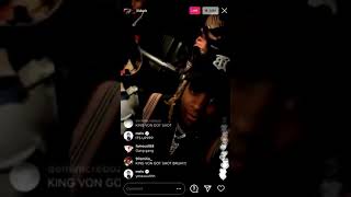 Lil Durk Finds Out King Von Died On Instagram Live RIP [upl. by Valerie]