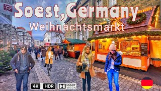 Soest Christmas MarketWalking tour in Soest in Germany 4k HDR [upl. by Rainger]