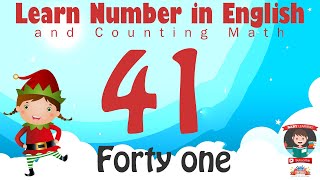 Learn Number Forty one 41 in English amp Counting Math [upl. by Aitram364]