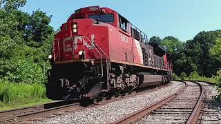 Bessemer amp Lake Erie Railroad leaving Conneaut Ohio [upl. by Uase]