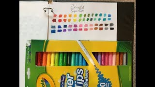 Crayola Super Tips Marker Swatches 50 pack [upl. by Llennor]