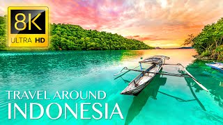 Discover INDONESIA in 8K ULTRA HD • Travel with Relaxing Music and Ambient Drone Films [upl. by Laaspere696]