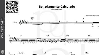 Partitura Beijadamente Calculado ♪ Henrique e Juliano  Partitura [upl. by Enimassej]