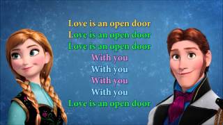 Love is an open door karaoke [upl. by Etiuqal623]