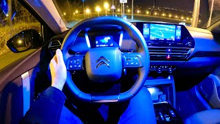 New Citroen C4 2021  NIGHT POV test drive amp REVIEW Shine 130 HP PureTech EAT8 [upl. by Hsotnas982]