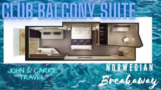 NCL Breakaway Room Tour  Club Balcony Suite 12192  April 3rd 2022 [upl. by Armbrecht412]