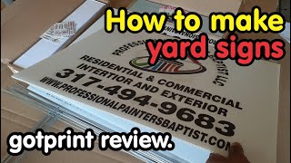 Outsourcing yard signs  where to order them  Gotprint review [upl. by Mulligan]