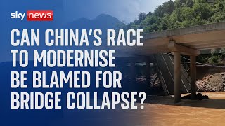 Was deadly bridge collapse a freak accident or result of Chinas race to modernise [upl. by Lugo]