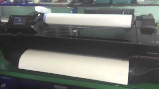 Como EncaixarInstalar o Rolo de Papel na Plotter HP T120 e T520  SULINK [upl. by Favin]