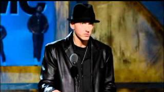 Eminem inducts Run DMC Rock and Roll Hall of Fame Inductions 2009 [upl. by Haron998]