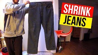 How To Easily Shrink your Jeans Jonny DIY [upl. by Innoj]