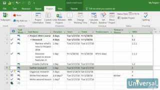 Lesson 14 Using Baselines  Microsoft Project 2016 Course  Universal Class [upl. by Bernstein]