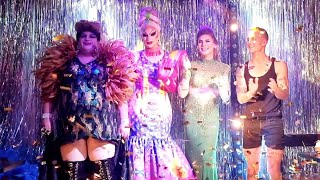 Gay Pride Praha 2022 Festive drag queen celebrations in Piano Bar Prague with confetti 🎊 [upl. by Akahs]