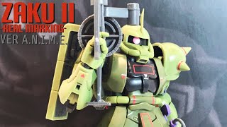 Robot Spirits MS06 Zaku II Real Marking ver ANIME Review [upl. by Darya83]