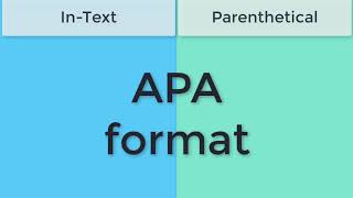 APA Style Intext amp Parenthetical Citations [upl. by Roxi]