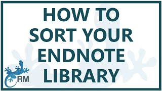 EndNote How to sort your library [upl. by Notelrahc]