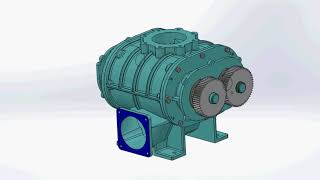 Roots blower Assembly  Animation [upl. by Crandall]