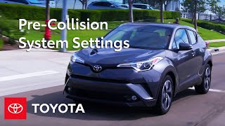 Toyota Safety Sense ™ PreCollision System PCS Settings and Controls  Toyota [upl. by Adaner195]